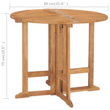 5 Piece Folding Outdoor Dining Set Solid Teak Wood - Extra Image
