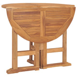 5 Piece Folding Outdoor Dining Set Solid Teak Wood - 45-Degree Angle