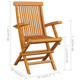 5 Piece Folding Outdoor Dining Set Solid Teak Wood - Extra Image