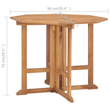 5 Piece Folding Outdoor Dining Set Solid Teak Wood - Extra Image