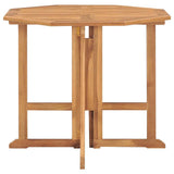 5 Piece Folding Outdoor Dining Set Solid Teak Wood - Top-Down View
