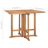 5 Piece Folding Outdoor Dining Set Solid Teak Wood - Extra Image