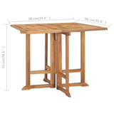 5 Piece Folding Outdoor Dining Set Solid Teak Wood - Extra Image