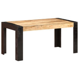 Dining Table 160x80x76 cm Solid Mango Wood - Close-Up Angle