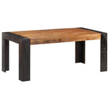 Dining Table 180x90x76 cm Solid Mango Wood - Close-Up Angle