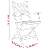 7 Piece Folding Garden Dining Set Solid Wood Acacia