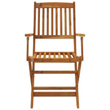 9 Piece Folding Garden Dining Set Solid Wood Acacia