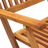 9 Piece Folding Garden Dining Set Solid Wood Acacia - 45-Degree Angle