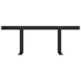 Backrest for Pallet Sofa Black 110 cm Iron - Rear View