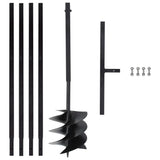 Ground Drill with Handle 250 mm with Extension Tube 4 m Steel