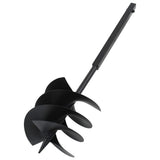 Ground Drill with Handle 250 mm with Extension Tube 4 m Steel - Side View