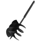 Ground Drill with Handle 250 mm with Extension Tube 12 m Steel - Side View