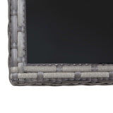 5 Piece Garden Dining Set Poly Rattan Anthracite - Close-Up Angle