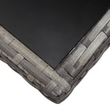 5 Piece Garden Dining Set Poly Rattan Anthracite & Grey - Close-Up Angle