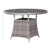 5 Piece Garden Dining Set Poly Rattan Anthracite & Grey - Extra Image