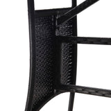 3 Piece Garden Dining Set Poly Rattan Black - Extra Image