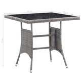 5 Piece Garden Dining Set Poly Rattan Grey - Extra Image