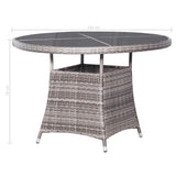 5 Piece Garden Dining Set Poly Rattan Anthracite & Grey - Extra Image