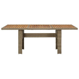7 Piece Garden Dining Set Poly Rattan Brown - Extra Image