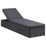 11 Piece Garden Dining Set Poly Rattan Black - Extra Image