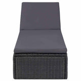 11 Piece Garden Dining Set Poly Rattan Black