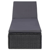 11 Piece Garden Dining Set Poly Rattan Black - Extra Image