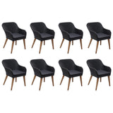 9 Piece Garden Dining Set Poly Rattan Black