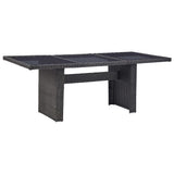 9 Piece Garden Dining Set Poly Rattan Black - Extra Image