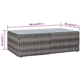 9 Piece Garden Lounge Set with Cushions Poly Rattan Grey