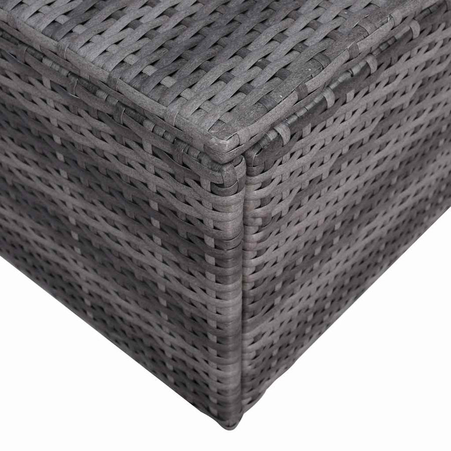 7 Piece Garden Lounge Set with Cushions Poly Rattan Grey