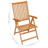 5 Piece Garden Dining Set Solid Teak Wood - Extra Image