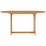 7 Piece Garden Dining Set Solid Teak Wood