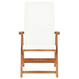 5 Piece Garden Dining Set with Cushions Solid Teak Wood