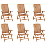 7 Piece Garden Dining Set Solid Teak Wood - Close-Up Angle