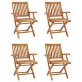 5 Piece Garden Dining Set Solid Teak Wood - Close-Up Angle