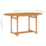 7 Piece Garden Dining Set Solid Teak Wood - Extra Image