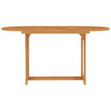 7 Piece Garden Dining Set Solid Teak Wood