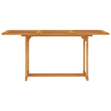 5 Piece Garden Dining Set Solid Teak Wood - Side View