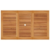5 Piece Garden Dining Set Solid Teak Wood - Top-Down View