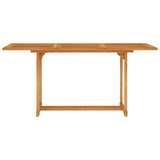 5 Piece Garden Dining Set Solid Teak Wood - Top-Down View