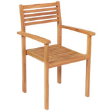 5 Piece Garden Dining Set Solid Teak Wood - Extra Image