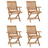 5 Piece Garden Dining Set Solid Teak Wood - Close-Up Angle