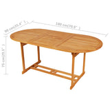 7 Piece Garden Dining Set with Cushions Solid Teak Wood Grey