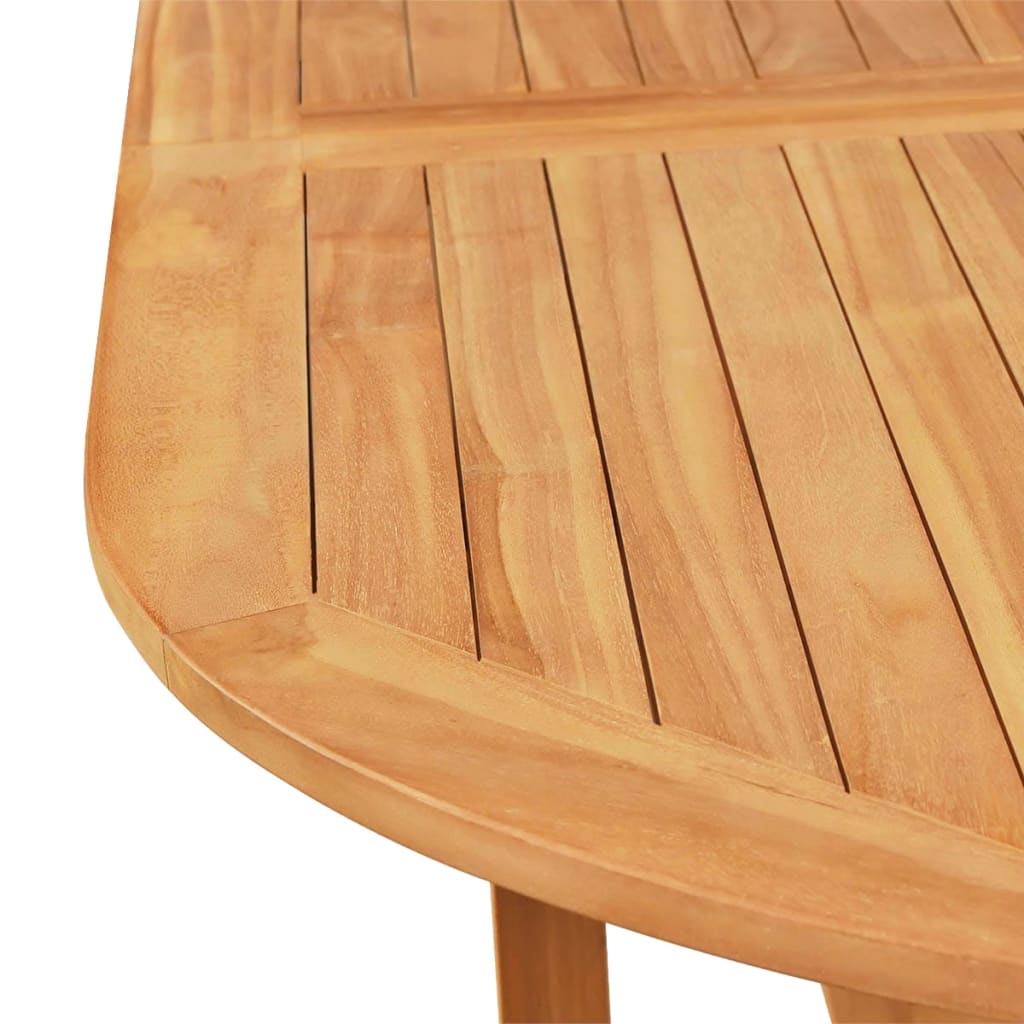 7 Piece Garden Dining Set with Cushions Solid Teak Wood Grey