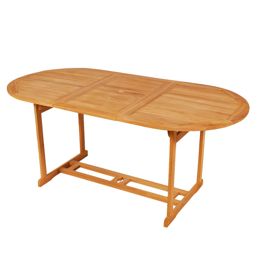 9 Piece Garden Dining Set with Cushions Solid Teak Wood