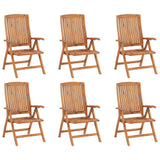7 Piece Garden Dining Set Solid Teak Wood - Close-Up Angle