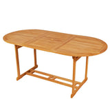 9 Piece Garden Dining Set Solid Teak Wood