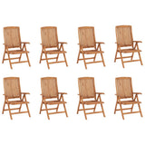 9 Piece Garden Dining Set Solid Teak Wood - Close-Up Angle