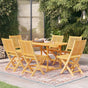 7 Piece Garden Dining Set Solid Teak Wood