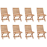 9 Piece Garden Dining Set Solid Teak Wood - Rear View